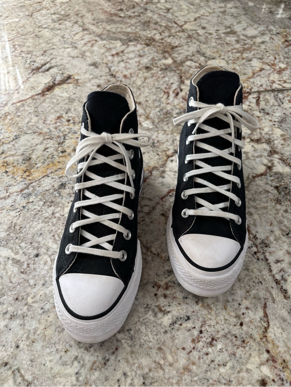 Converse High-Top Sneakers in Black and White